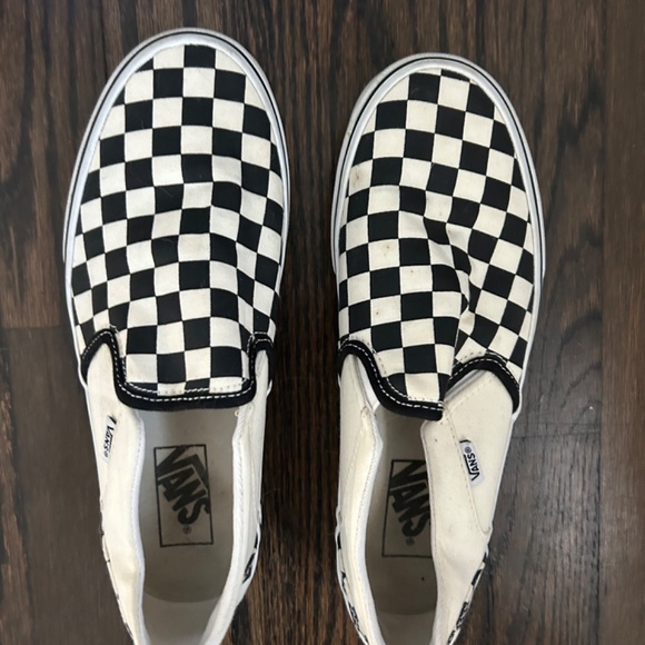 Black and white checkered Vans - Picture 2 of 3